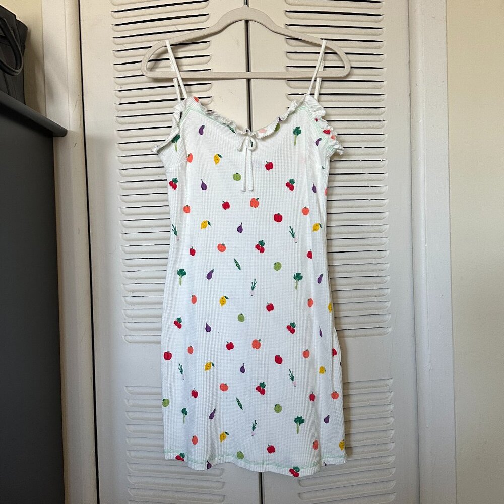 STAUD Aubergine Mini Dress, waffle knit, size L (SS 2019)